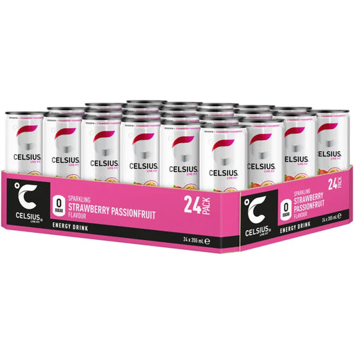 24 x Celsius 355 ml Strawberry Passionfruit